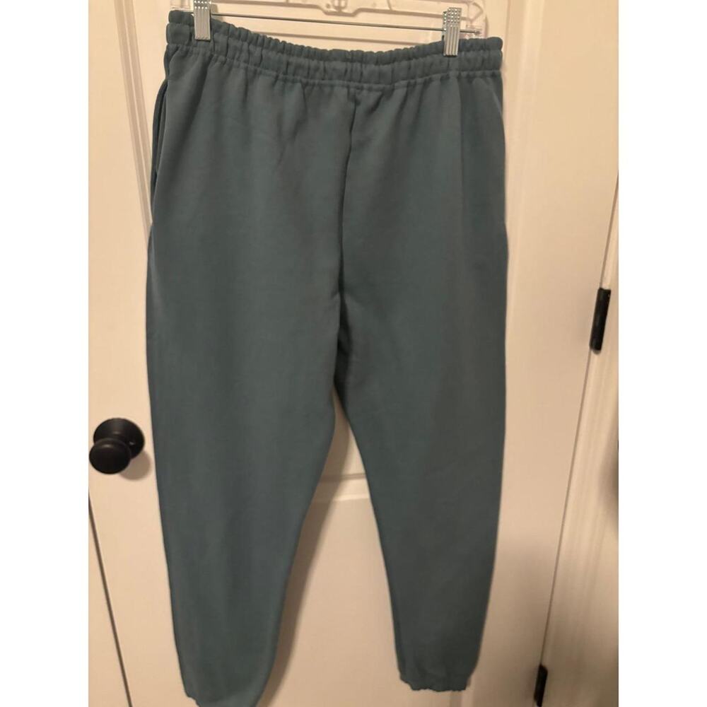 Gildan Heavy Blend Teal Sweatpants Joggers Elastic Waist Size Medium